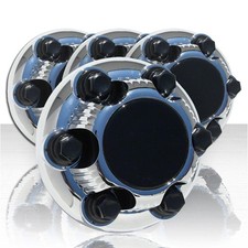 4 New 6 Lug 16 17 Chrome Wheel Center Hub Caps Rim Hole Covers Chevy Gmc 1500