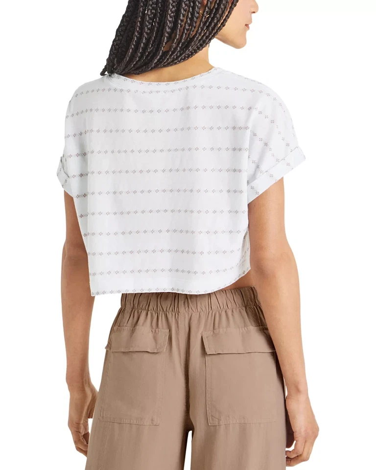 Splendid Camiseta Corta Skyler Mujer en Blanco Multi Talla XS Foto 4 de 4