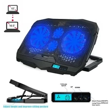 Laptop Cooling Pad For 11-17" inch Laptop Dual USB Fan Cooler Stand 5 Quiet Fans