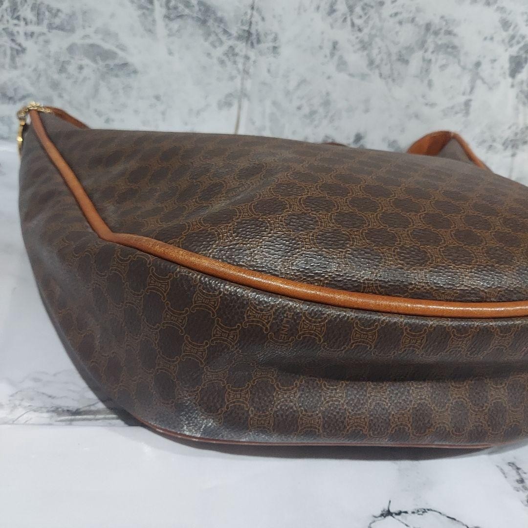 Beautiful CELINE Macadam Brown Dot Pattern Half M… - image 7