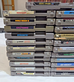 NES Game Lot of 23 NINTENDO Entertainment System Link, Double Dragon, Bart, Blob