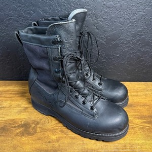 Wellco 1990 Gulf War Black Leather Jungle Combat Boots Vibram Sole Mens 6.5R VTG Wellco Safety Flight Deck Boots Steel Toe | Mercari main image 3