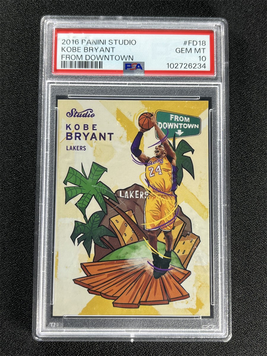 2016-17 Panini Studio Kobe Bryant #FD18 From Downtown Case Hit SSP PSA 10 Gem Mt