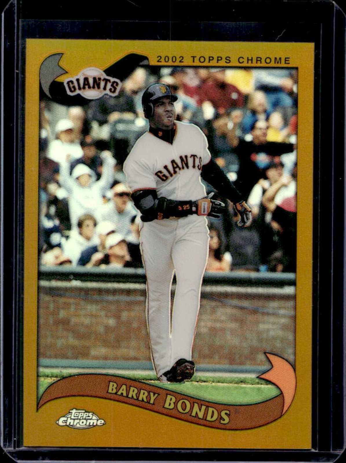 2002 Topps Chrome Barry Bonds Gold Refractor #500 Giants