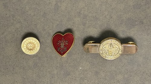Vintage Boy Scout Pin Lot National Summertime Pack Award Parent Heart BSA Pins