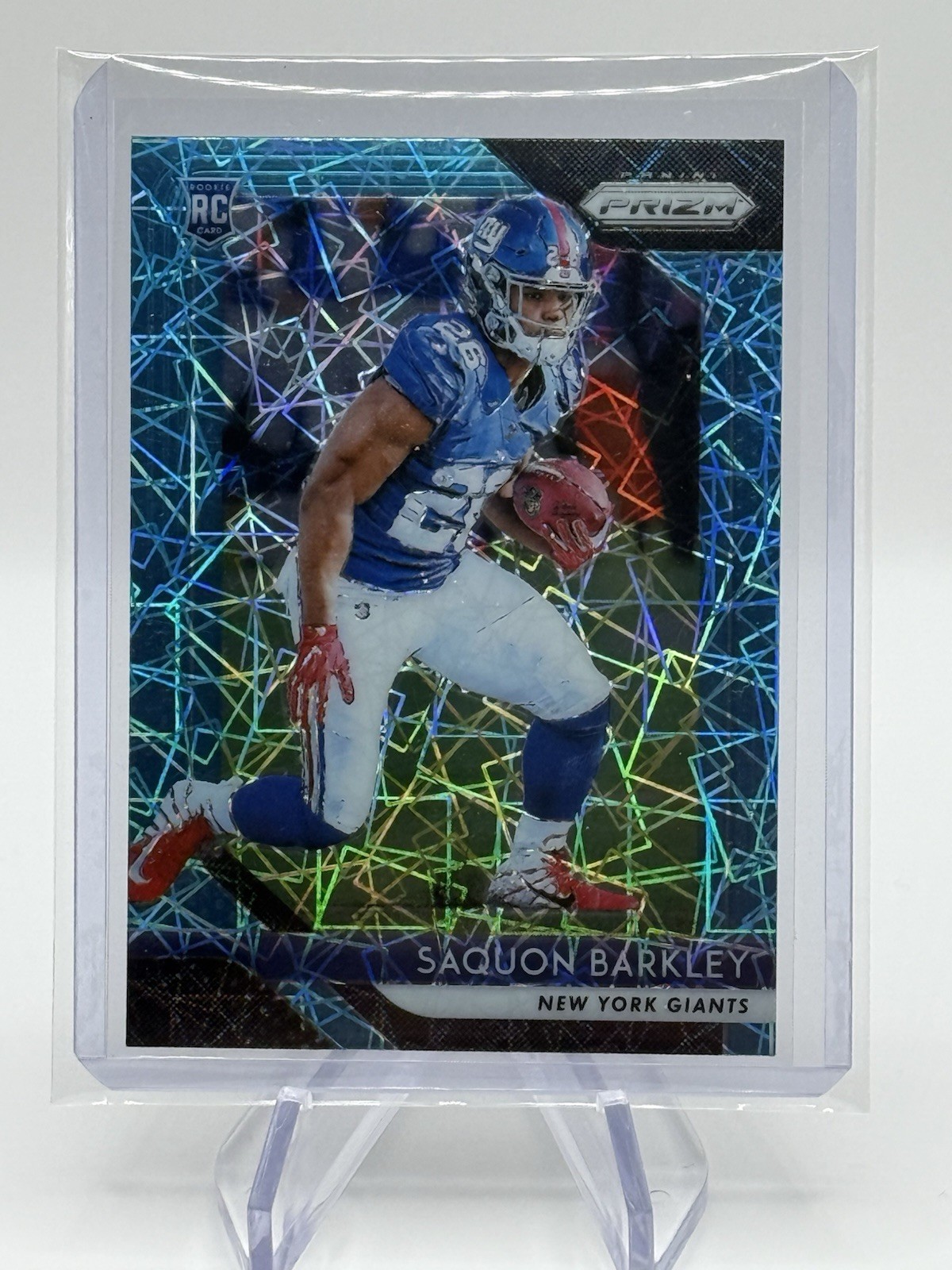 2018 Panini Prizm Saquon Barkley Lazer Prizm #202 RC Rookie Eagles