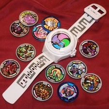 -Defecto- RELOJ DX YOKAI 1ª Medallas 12p Plata Summono Brace Morpher Yo-kai Japón