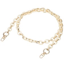 Acrylic Purse Chain, Bag Chain Strap for Handbag Handle 47 Inch  Beige