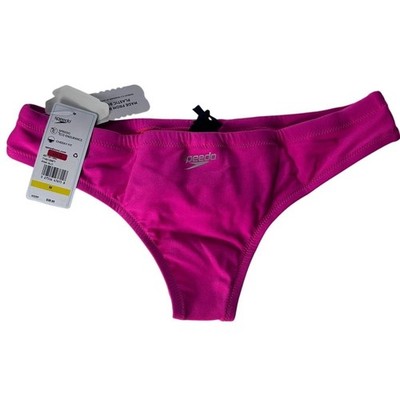 Speedo Eco Endurance Cheeky Fit Bikini Bottom Pink Glo Orange Womens Medium NEW