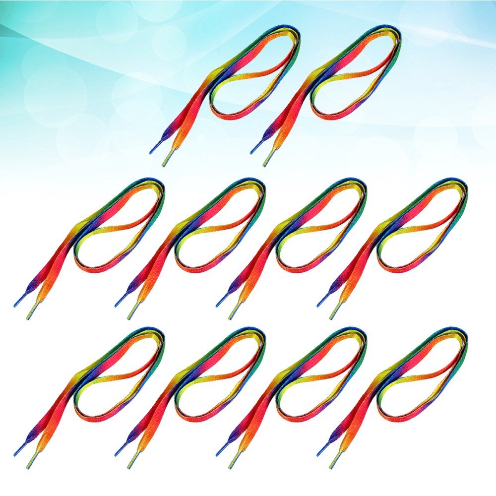 APL 10 Paia Lacci Sfumati Bambino Lacci di Ricambio per Scarpe Piatti Colorati