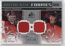2011 SP Game Used Edition Authentic Fabrics Dual Martin Brodeur Zach Parise 3b8