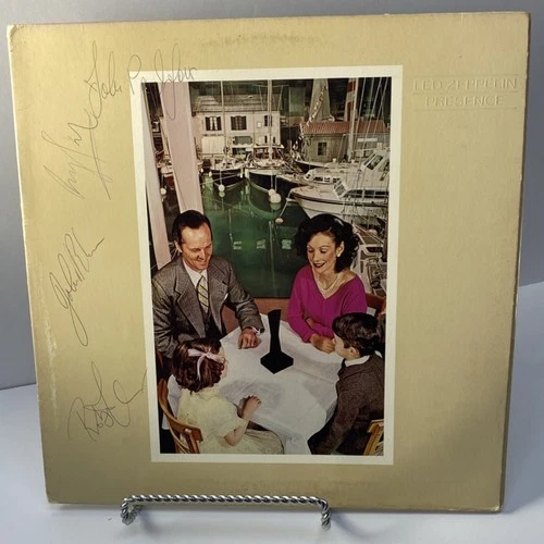 Led Zeppelin Presence Lp autographed stunning vinyl near mint never been played