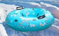 Snow Tubes for Kids and Adults - Cold-Resistant Inflatable Sled, Thickened Heavy