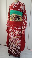 Furisode Full Set Kimono Traditional Japanese Wedding Formal Wear Used