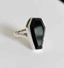 Black Onyx Ring, Solid 925 Sterling Silver Ring, Handmade Ring, Black , All Size