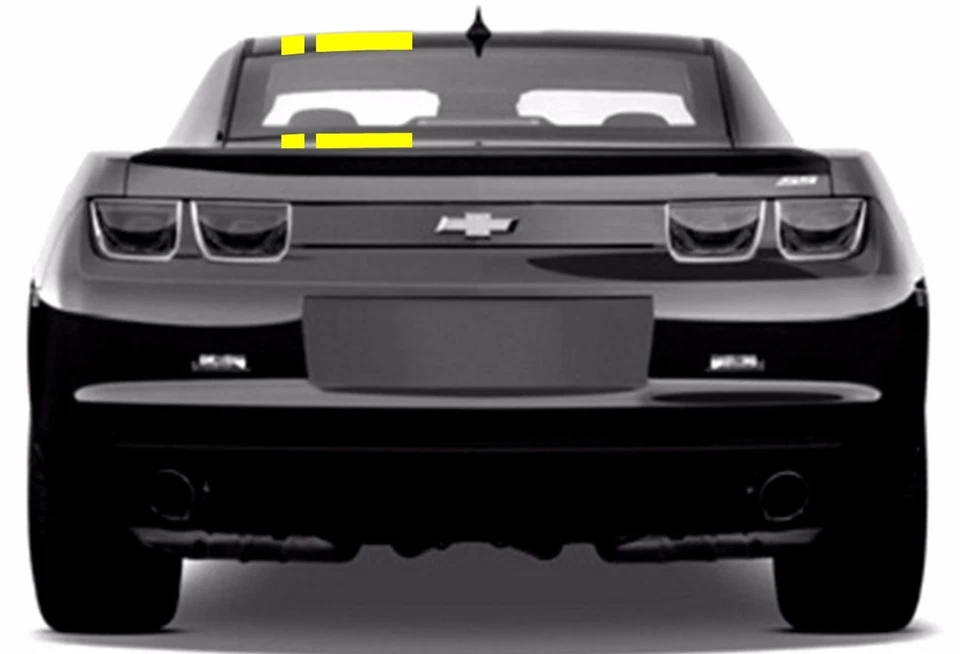 NUEVO Chevy CAMARO 2" y 8" Rally Doble RACING RAYAS Amarillo Brillante Vinilo Calcomanía Foto 2 de 4