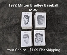 1972 Milton Bradley Baseball M-W YOUR CHOICE  $1.09 Flat Shipping