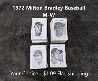 1972 Milton Bradley Baseball M-W YOUR CHOICE  $1.09 Flat Shipping