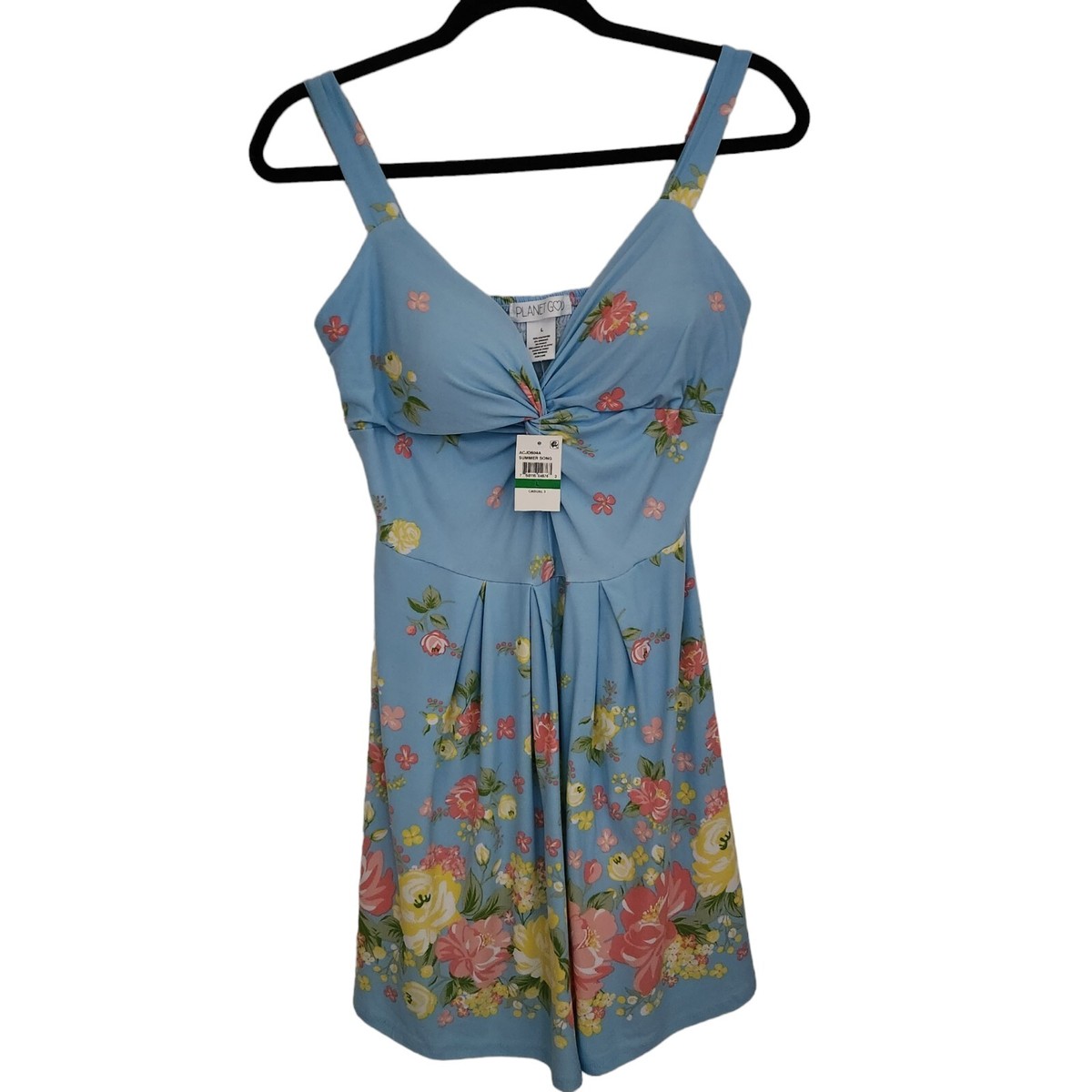 Planet Gold Womens Juniors Floral Print Mini Fit and Flare Dress Size Large  | eBay