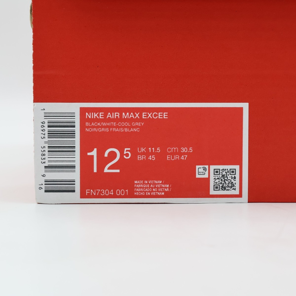 FN7304-001 Nike Air Max Excee Black Cool Gray Wolf Gray