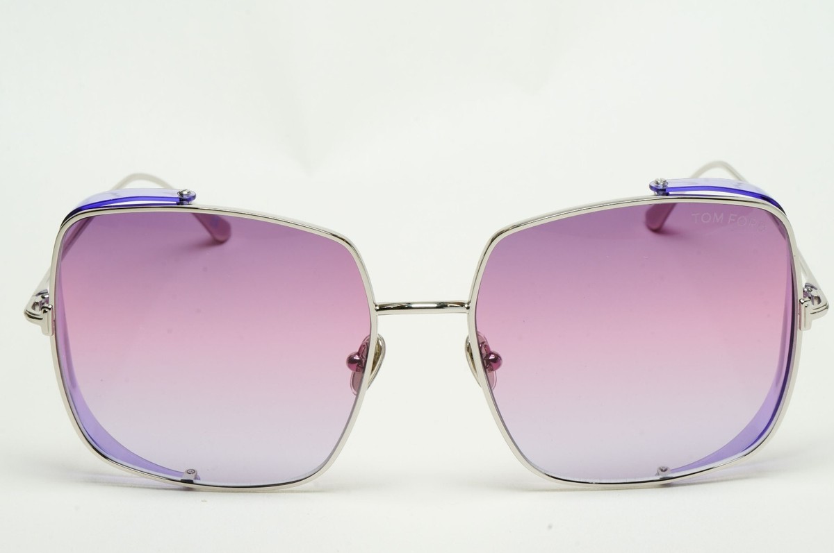 Tom Ford Sunglasses Toby-02 Pink Violet Silver Side Shields FT0901