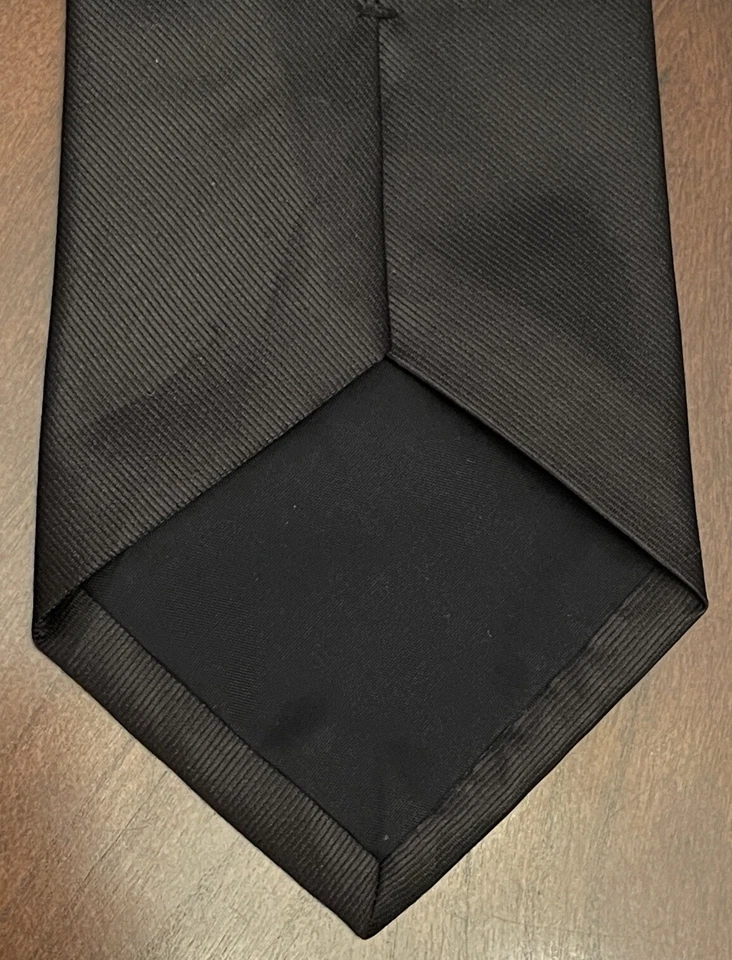 Corbata de cuello vintage Town Craft negra 100 % poliéster para hombre hecha en Corea Foto 2 de 4