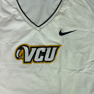 VCU Rams Womens Shirt Medium White Black Nike NCAA Basketball Dri