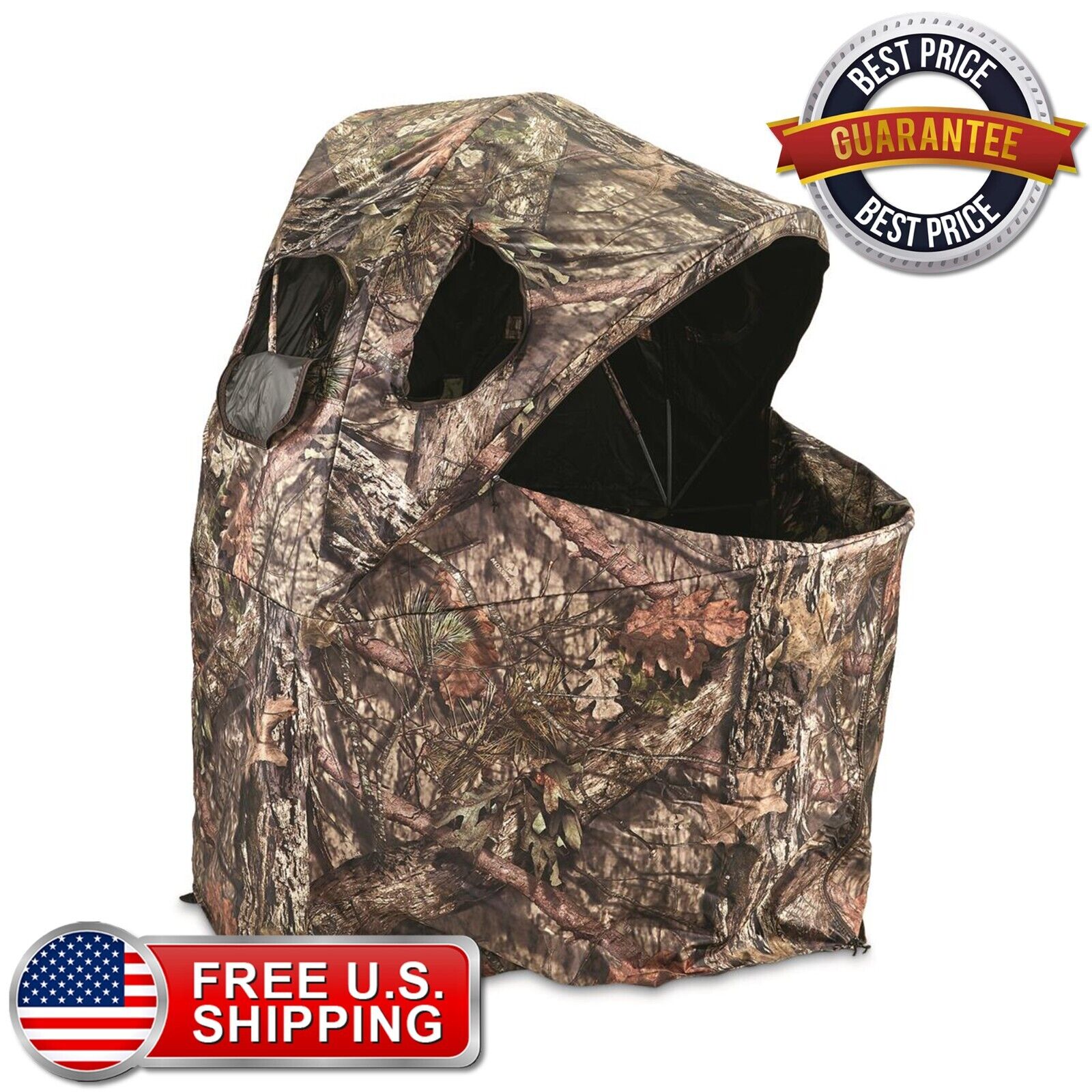 Tent Chair Blind Deluxe 2 Person Cup Holder Weather Resistant Hunting Outdoors