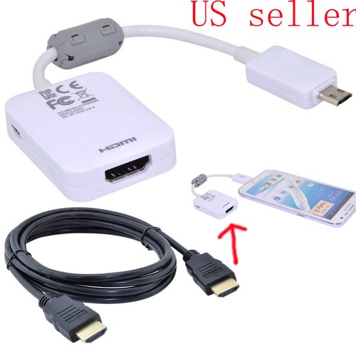 Adaptador de cable Micro USB MHL a HDMI 1080P HDTV para Samsung Galaxy Tab 3 10.1 8.0 738470147580 |
