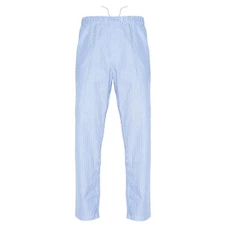 Ritzy Men/Kids/Boys Pajama Pants 100% Cotton Woven Poplin - BL & WH Stripes