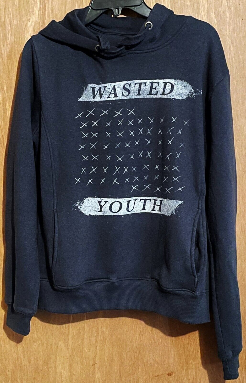 Wasted Youth Sweatshirt Black Hoodie Size Medium Unisex | eBay