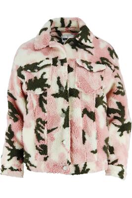 APPARIS CAMOUFLAGE PRINT FAUX SHEARLING JACKET MEDIUM UK - Main Image