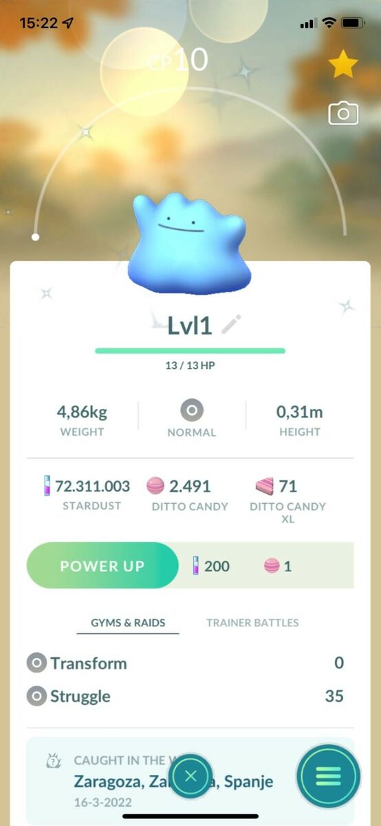 Pokémon GO Shiny level 1