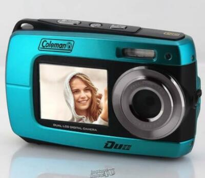 Coleman-Dual Screen Waterproof HD Camera BLUE 3.9''Lx0.9''Dx2.5''H