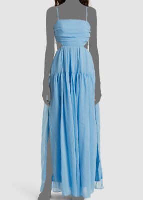 white christmas dresses Blue Haze Silk & Lace Cutout Slip main image 1