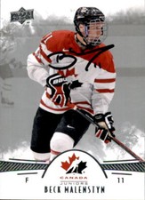 Beck Malenstyn Signed 2016 Upper Deck Canada Juniors card Washington Capitals
