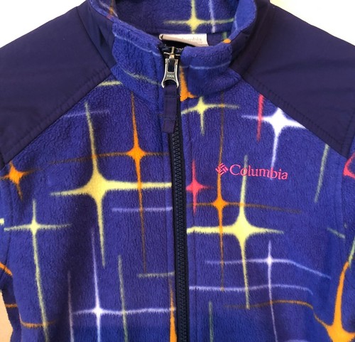 Columbia Kids Boys or Girls Full-Zip Design Print Fleece Jacket Size M (10 - 12) - Picture 3 of 6