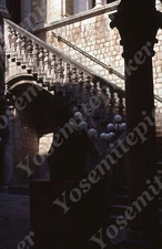 sl61 Original slide  1970's  Dubrovnik Rector's Palace stairs 450a