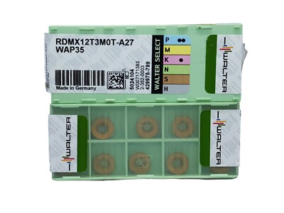 x10 Walter RDMX 12T3M0T-A27 WAP35 Hartmetall Rundfräseinsätze IS2