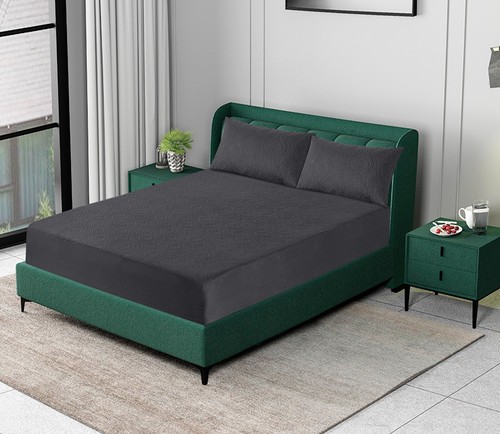 Pin sonic Solid Colour Vintage Bedspread Comfort Set with Optional Sheet - Picture 3 of 34