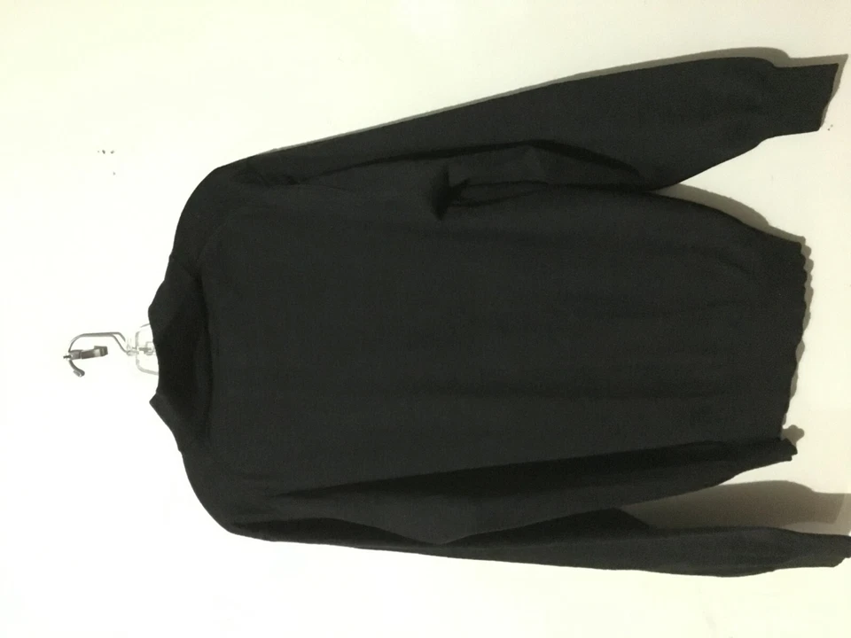 Saks Fifth Avenue  Size XL Italian Merino Wool Blend Gray 1/4 Zip Men Sweater - Image 3 of 4