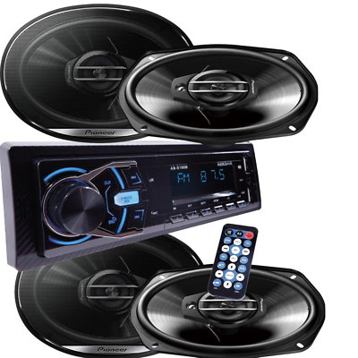 4x Pioneer 400W 6X9 Speakers+ 200w Digital Media Bluetooth Car