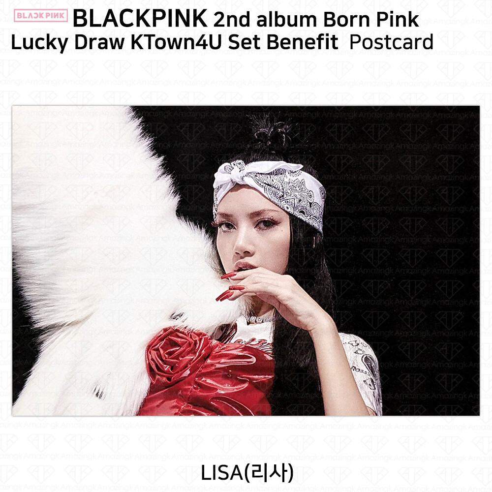 BlackPink 2nd Album Born Pink Lucky Draw Photocard Postcard