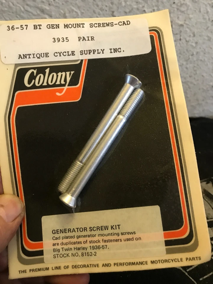 Harley Antiguo Generador Tornillo Kit Nudillo Cabeza Plana Ul Panhead Foto 3 de 3