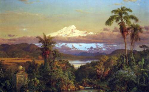 Cayambe, Ecuador by Frederick Edwin Church 40x50IN Canvas - Picture 1 of 1