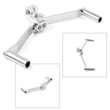 Motorcycle Dual Way Gear Shift Lever Footrest Pedal Shifter Silver Aluminum