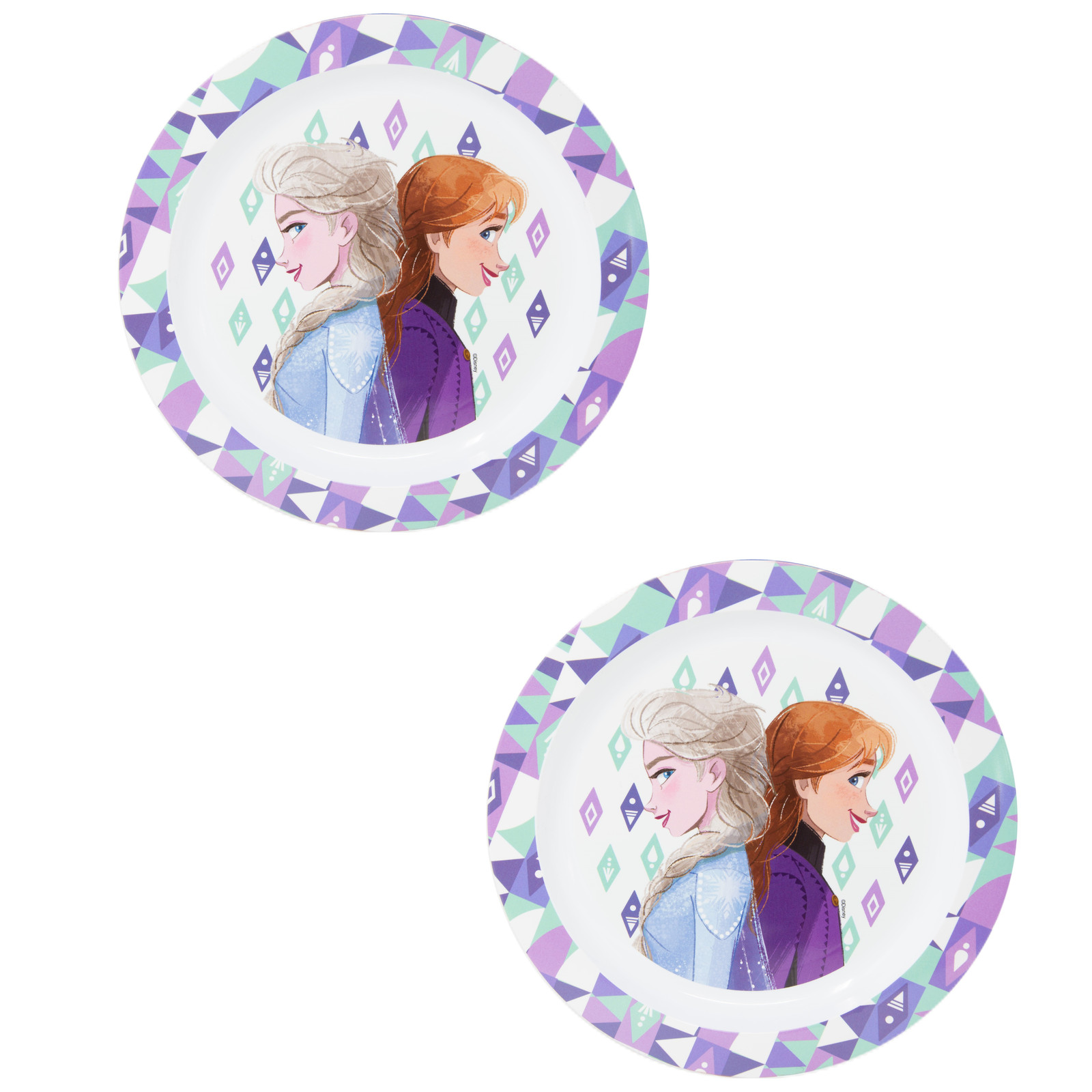 Kinderteller Set Frozen Kinder Teller Plastik Camping Plastikteller Anna & Elsa