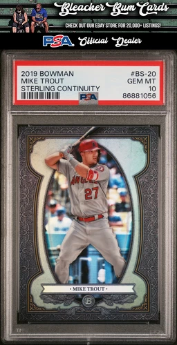2019 Bowman Sterling Continuity BS-20 Mike Trout PSA 10