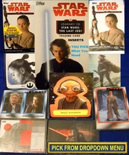 2017 Journey To Star Wars The Last Jedi Insert Trading Cards You Pick
