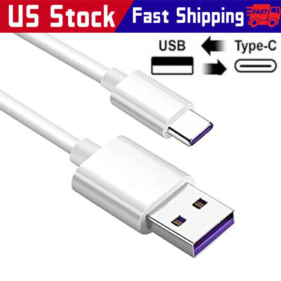 USB Type C Data Cable 5A Fast Charging USB-A to USB-C Charger Cord For Phone